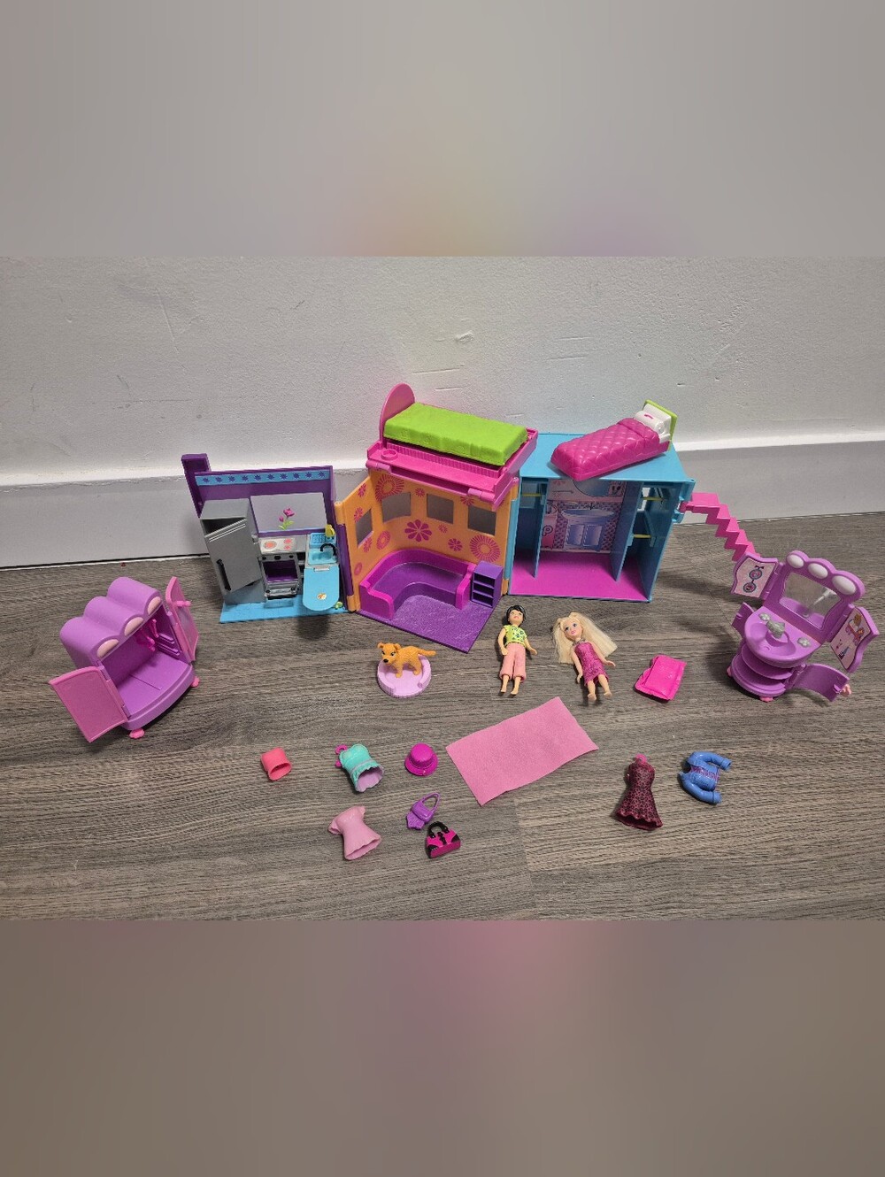 Polly Pocket Sparkle Style House Apartment Living Vintage 2002